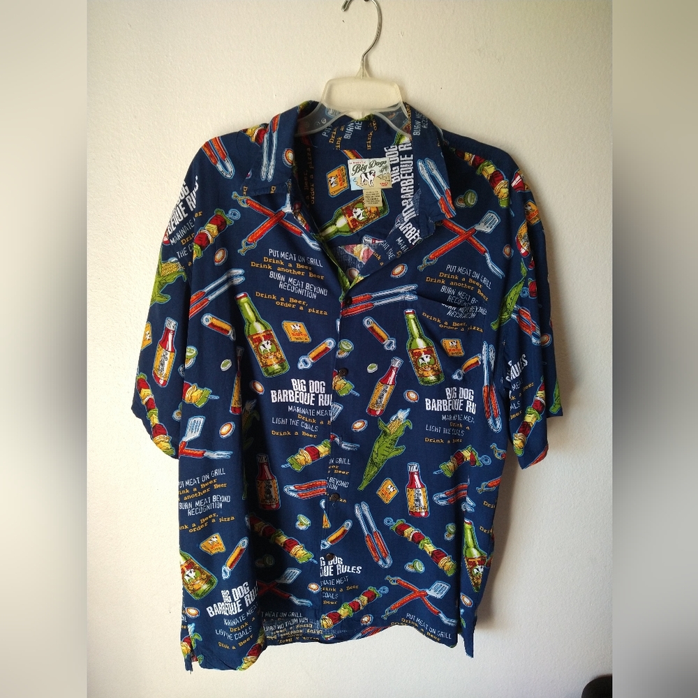 Big Dogs Hawaiian Shirt Men's Large